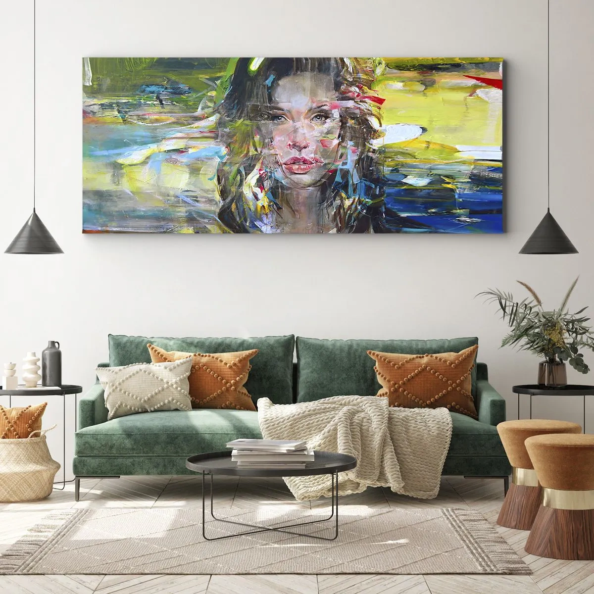 Obraz na plátně - Za závojem vzduchu - 160x50 cm