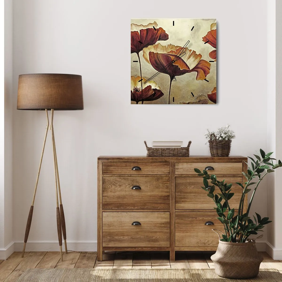 Nástěnné hodiny - Lán louky - 30x30 cm