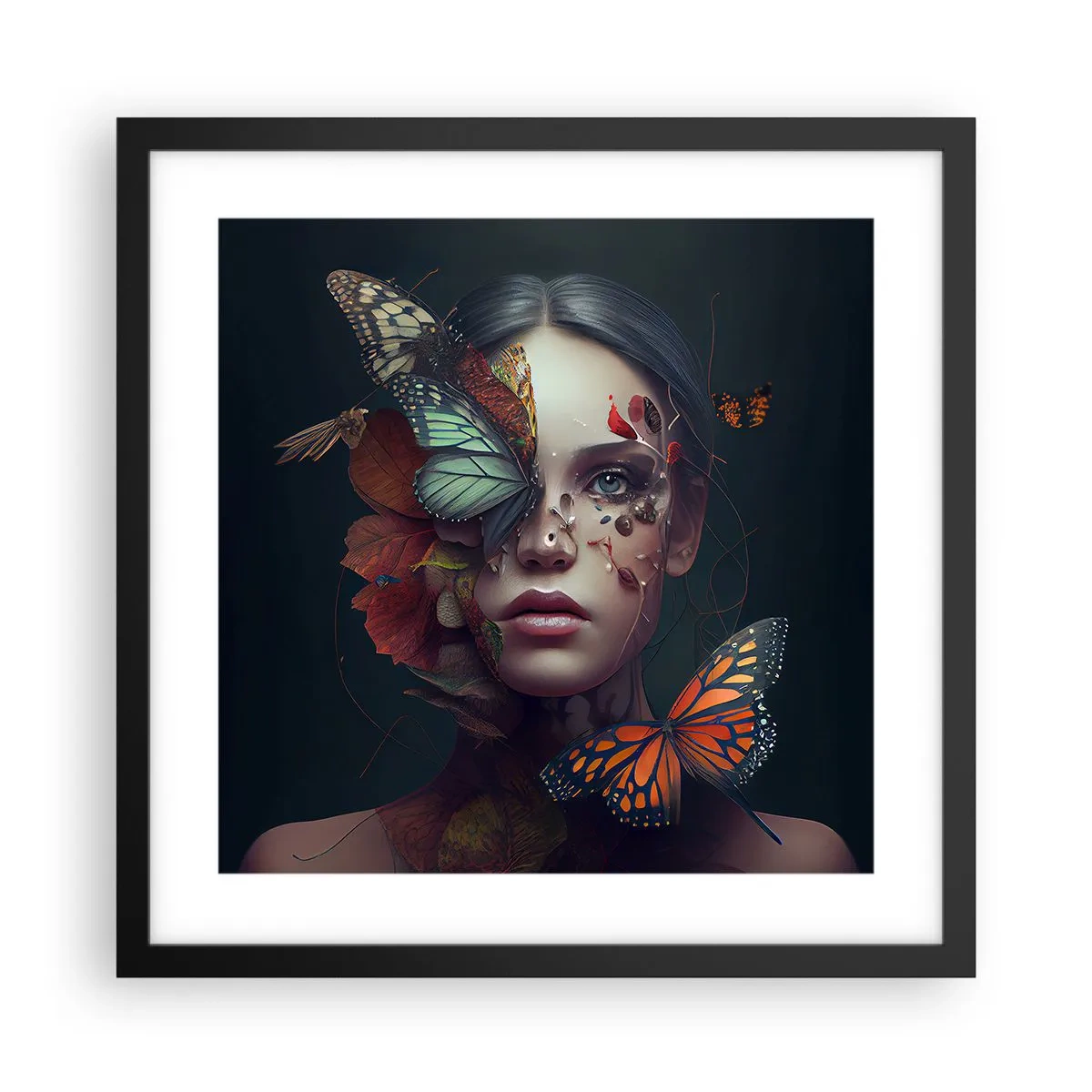 Plakát v černém rámu - Nádherná metamorfóza - 40x40 cm