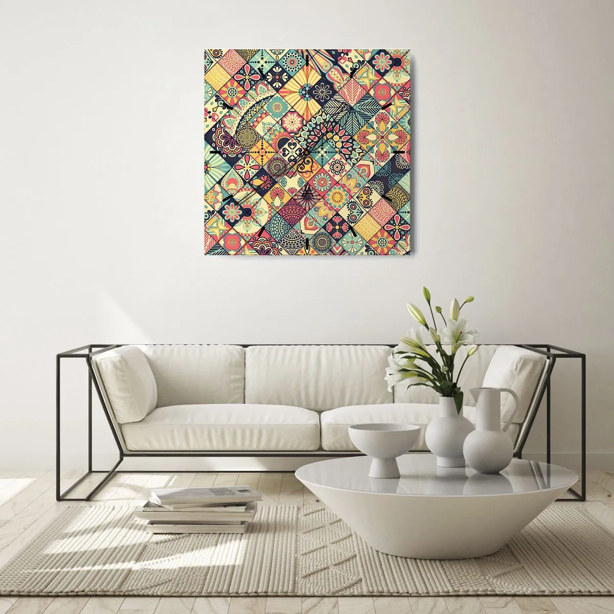 Nástěnné hodiny - Marokánská vize - 30x30 cm