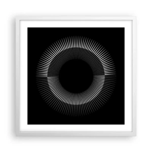 Plakát v bílém rámu - Černé slunce - 50x50 cm