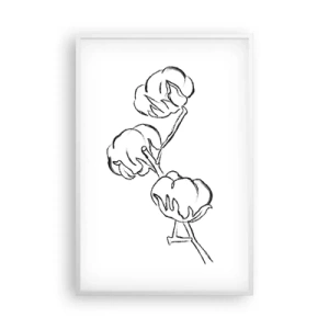 Plakát v bílém rámu - Bavlněné chmýří - 61x91 cm