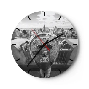 Nástěnné hodiny - Město nad městy - 40x40 cm
