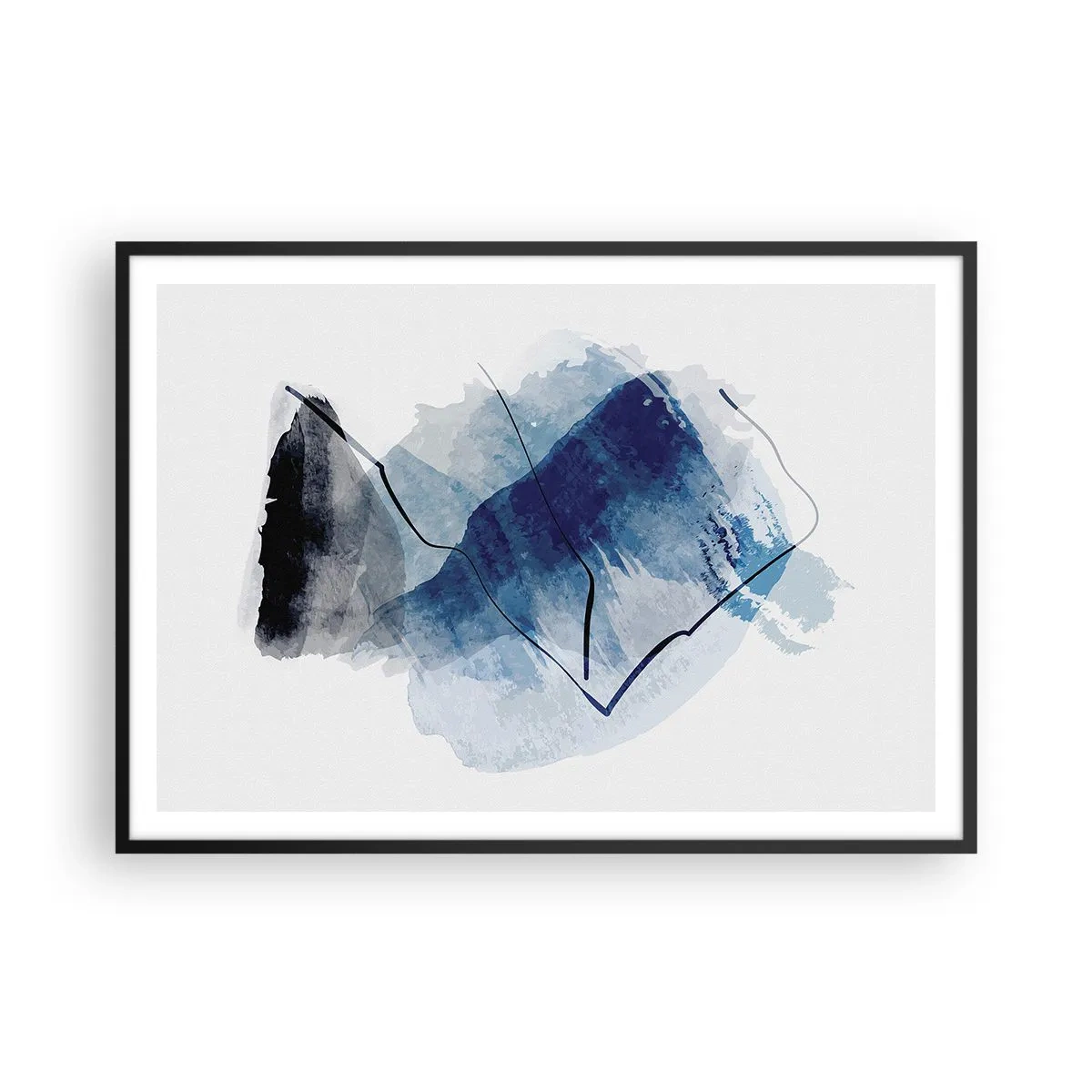 Plakát v černém rámu - Ledová hora - 100x70 cm