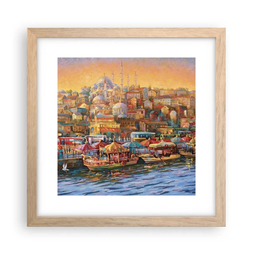 Plakát v rámu světlý dub - Istanbulský příběh - 30x30 cm