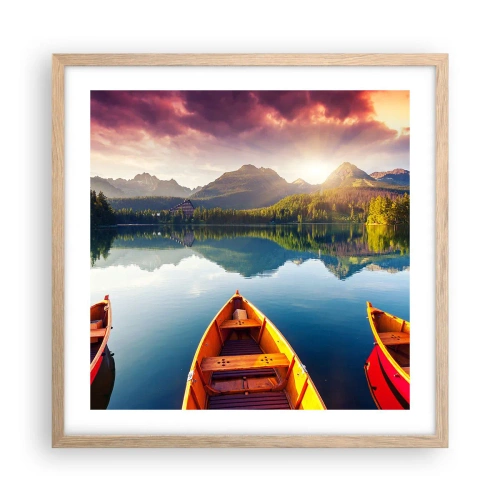 Plakát v rámu světlý dub - Nic proti přírodě - 50x50 cm