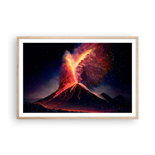 Plakát v rámu světlý dub - Krása a hrůza - 91x61 cm