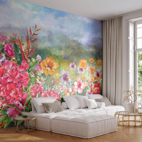 Fototapeta Premium Canvas - Zahrada, která se zbláznila - Květiny, Zahrada, Příroda - 500x350 cm