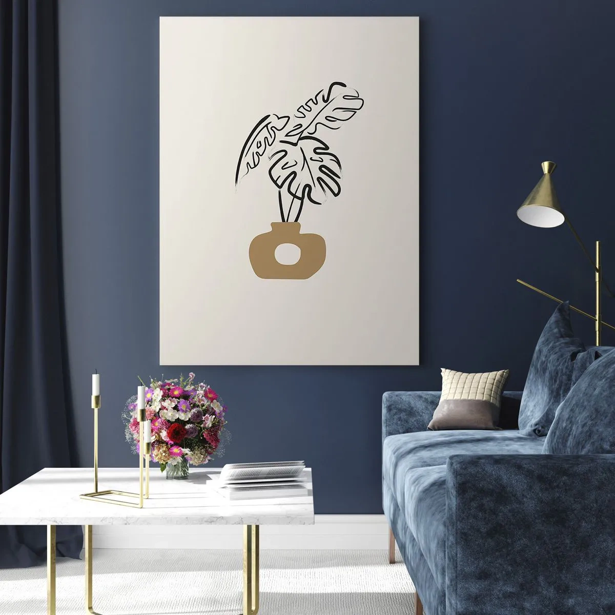 Obraz na skle - Monstera – ozdoba pro domácnost - 50x70 cm