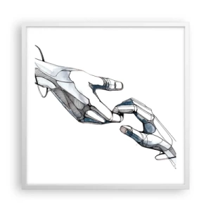 Plakát v bílém rámu - Dobré gesto - 60x60 cm