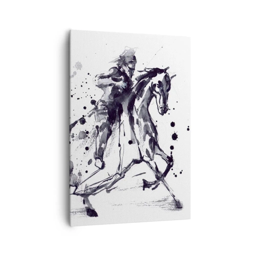 Obraz na plátně - Černý rytíř - 70x100 cm