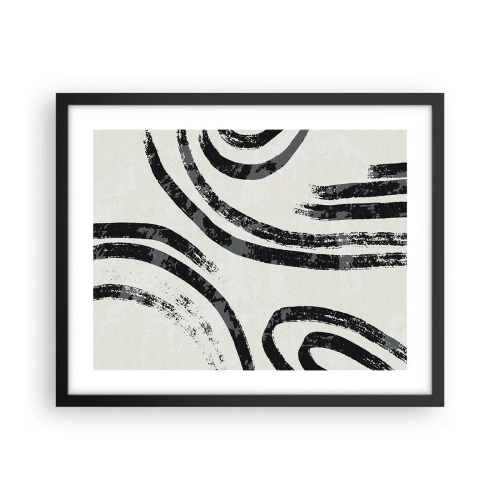 Plakát v černém rámu - Napůl zastavený - 50x40 cm