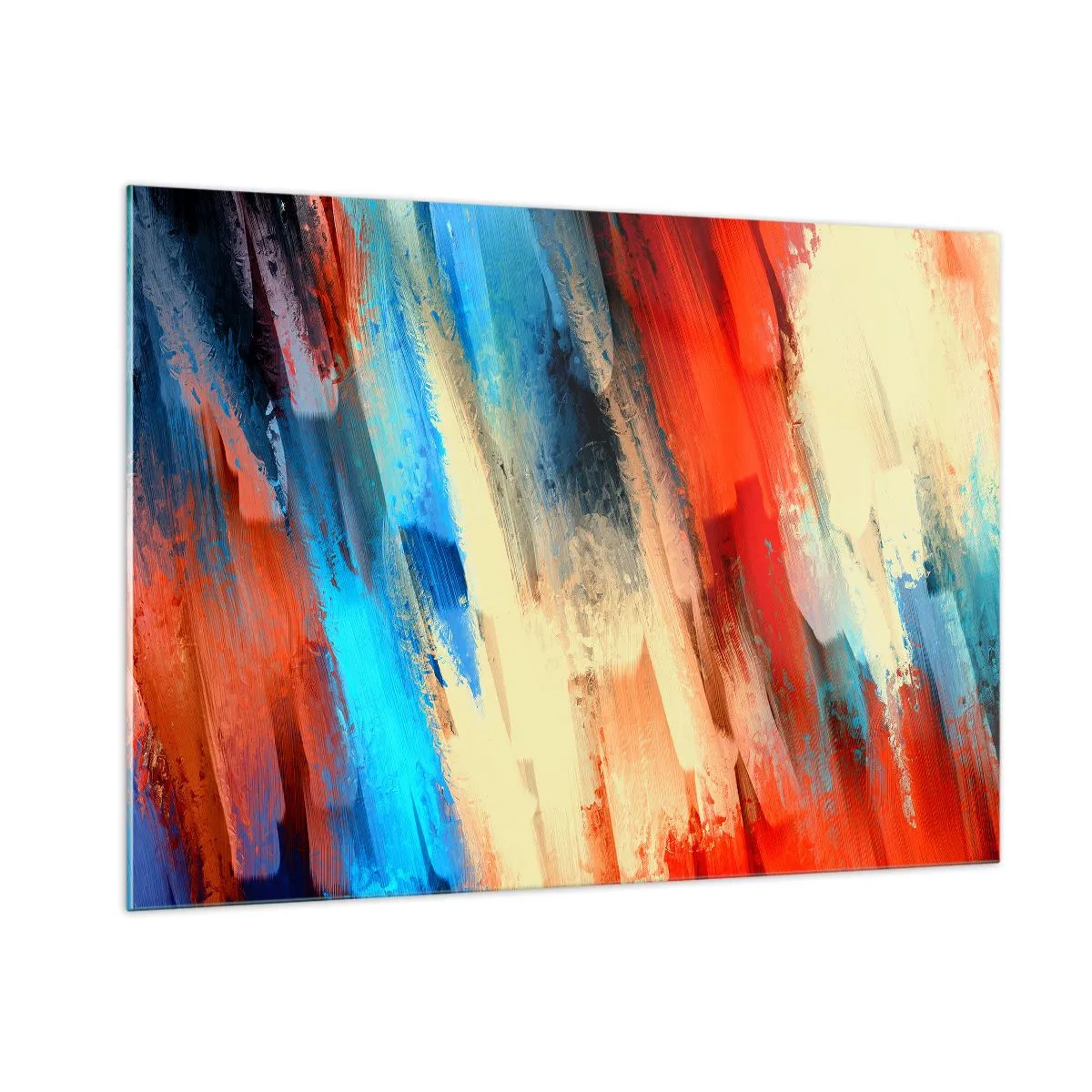Obraz na skle - Vodopád barev - 100x70 cm