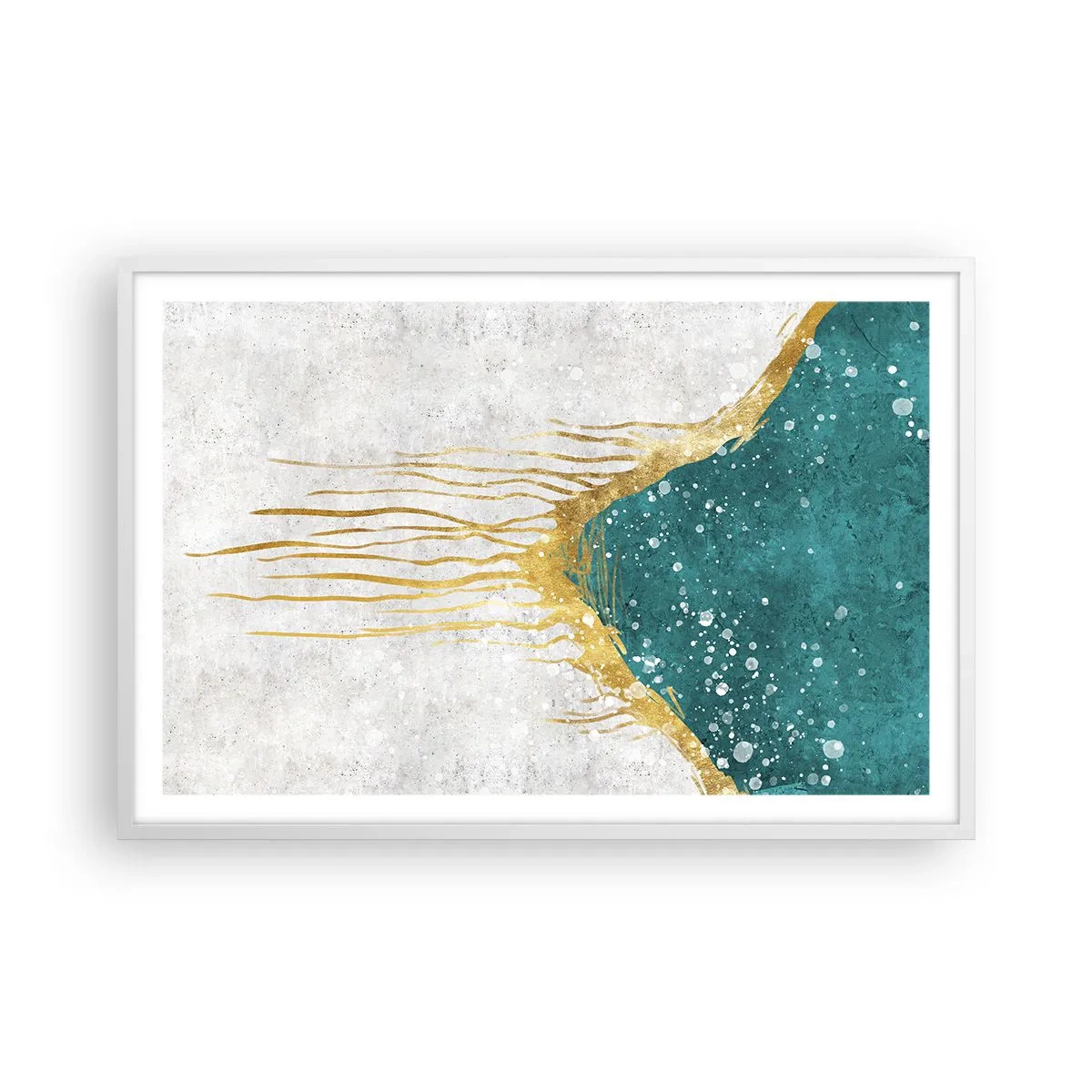 Plakát v bílém rámu - Zlatý příliv - 91x61 cm