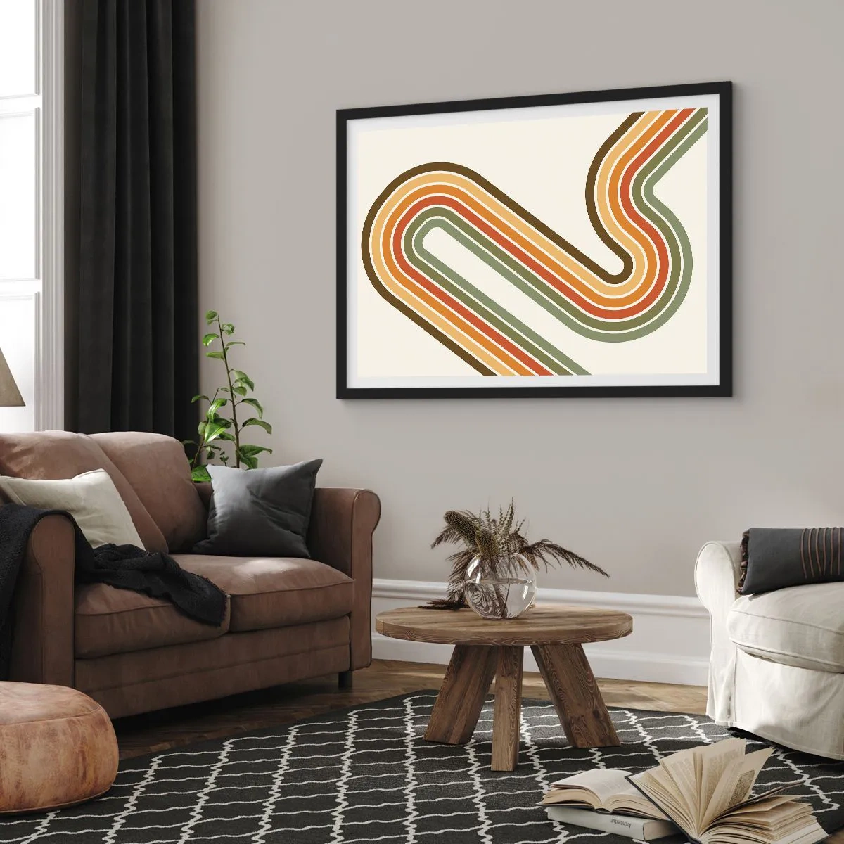 Plakát v černém rámu - Kličkování do cíle - 70x50 cm