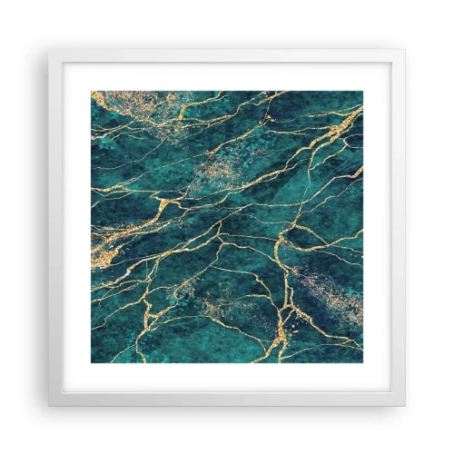 Plakát v bílém rámu - Zlatá žíla - 40x40 cm