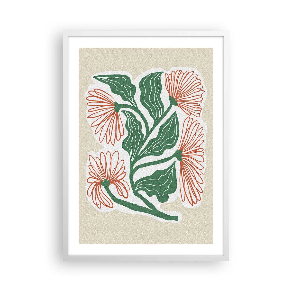 Plakát v bílém rámu - Lidové i moderní - 50x70 cm