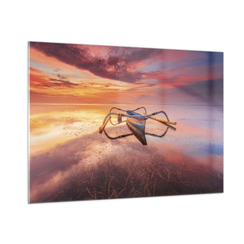 Obraz na skle - Klid tropického večera - 100x70 cm