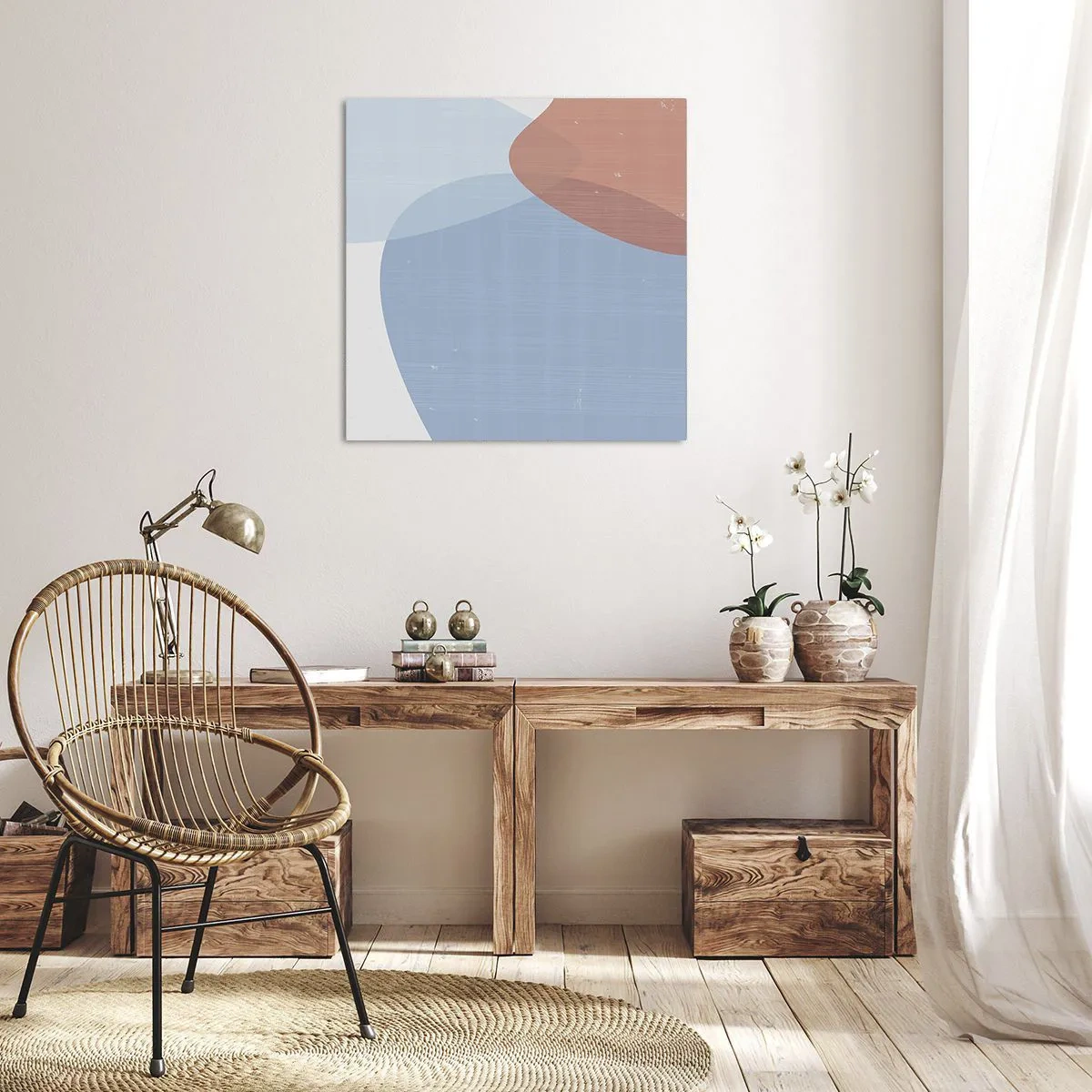 Obraz na plátně - Pastelové vztahy - 50x50 cm