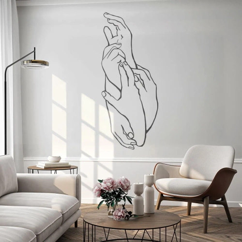 Fototapeta Standard Eco - Dobrý dotek - Ruce, Čára, Minimalismus - 250x175 cm