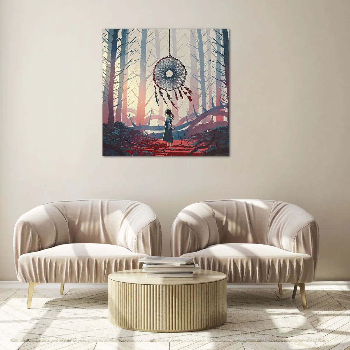 Obraz na skle - Tajný rituál štěstí - 50x50 cm