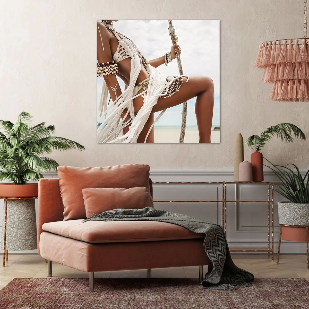 Obraz na plátně - Kněžka slunce - 50x50 cm