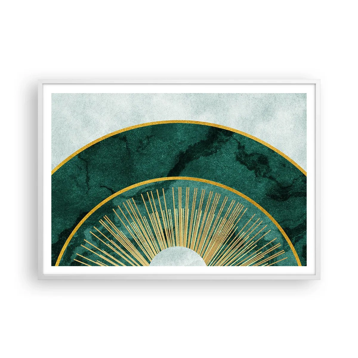 Plakát v bílém rámu - Jiná sluneční soustava - 100x70 cm