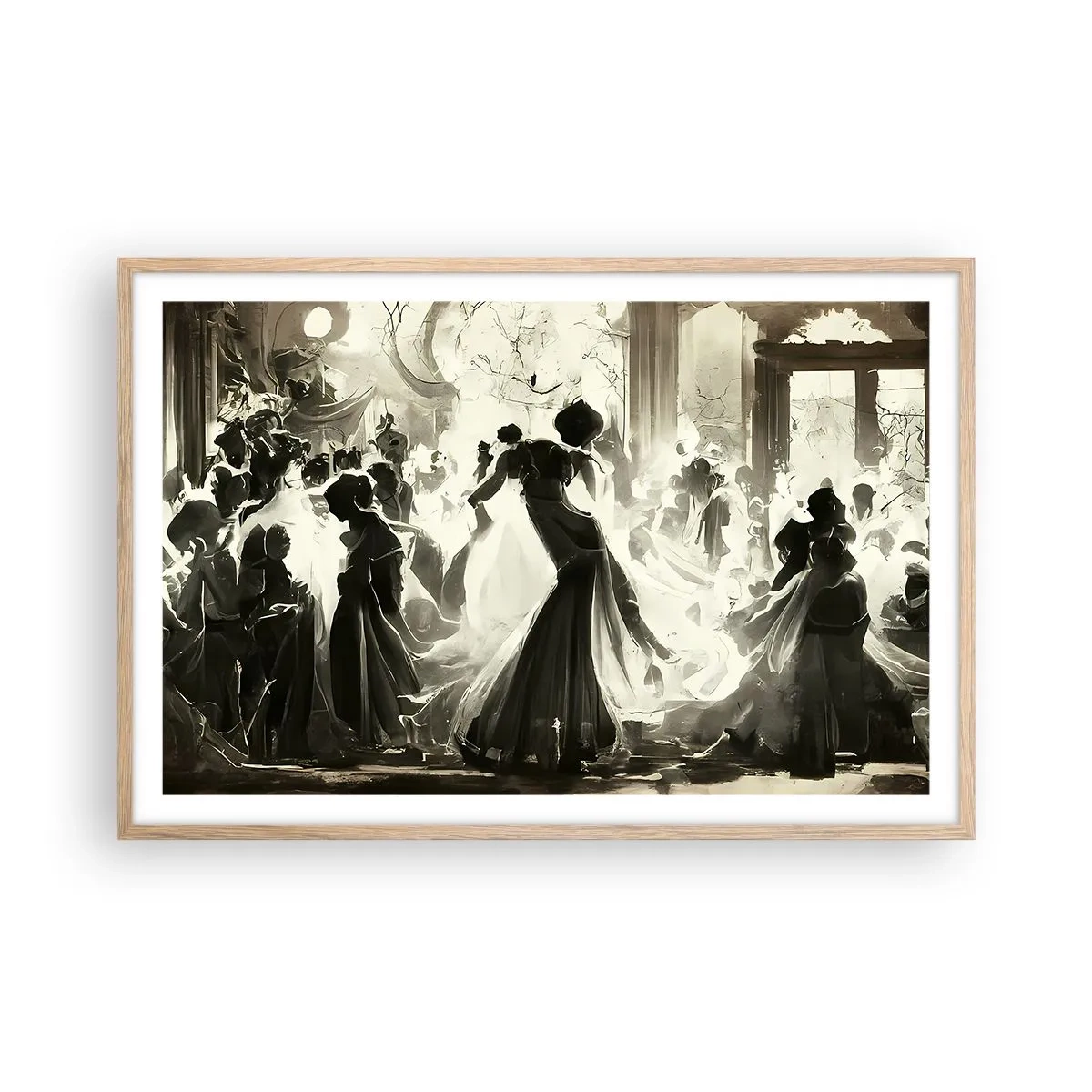 Plakát v rámu světlý dub - Velká maškaráda - 91x61 cm