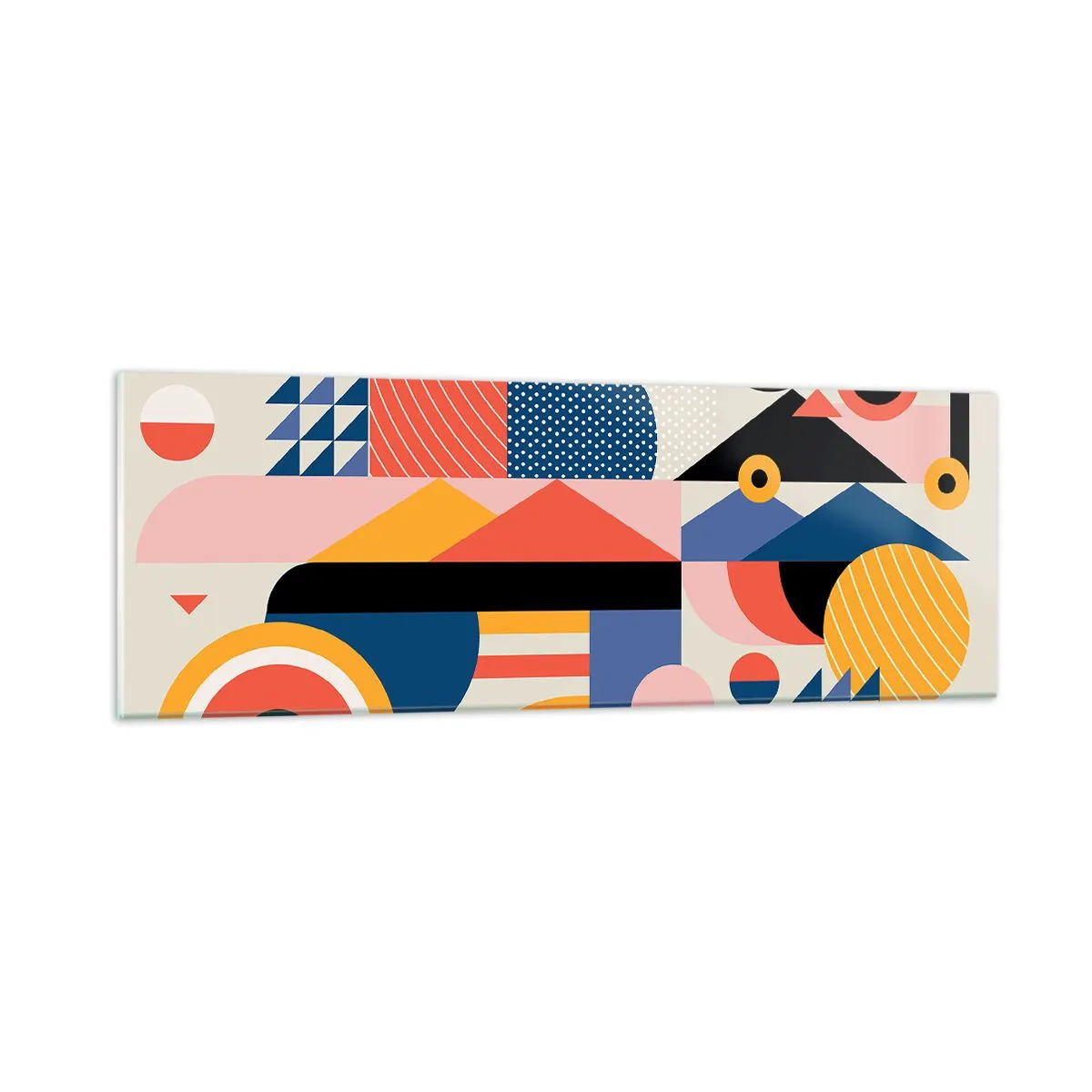 Obraz na skle - Kompozice: pojďme si hrát - 90x30 cm