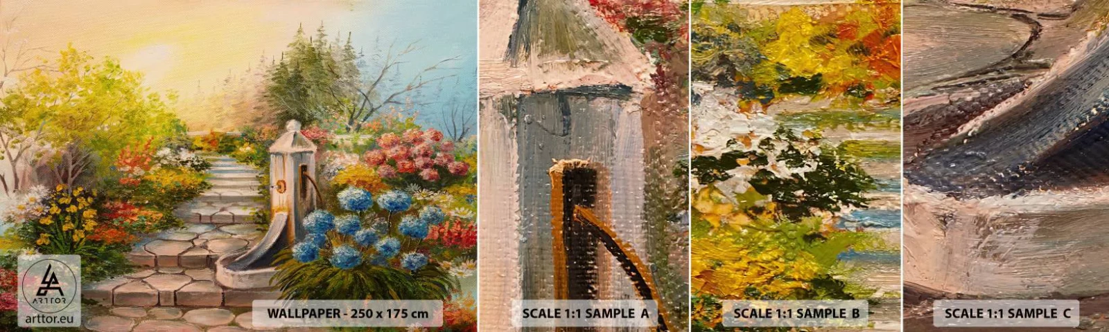 Vzor Fototapety Samolepicí Deluxe Sticker - V plném rozkvětu - Zahrada, Květiny, Příroda - 100x30 cm