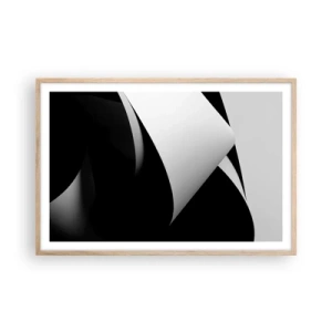 Plakát v rámu světlý dub - Světlo z hlubin stínu - 91x61 cm