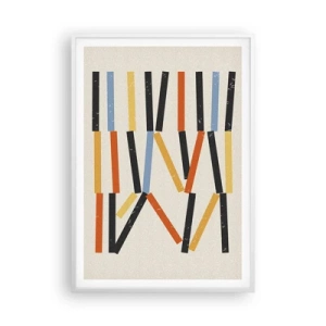 Plakát v bílém rámu - Kompozice na úrovni - 70x100 cm