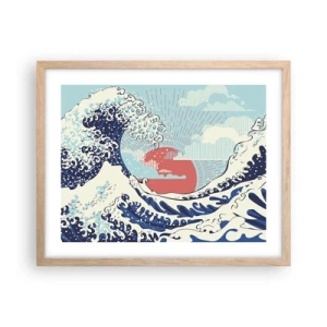 Plakát v rámu světlý dub - Z japonských inspirací - 50x40 cm