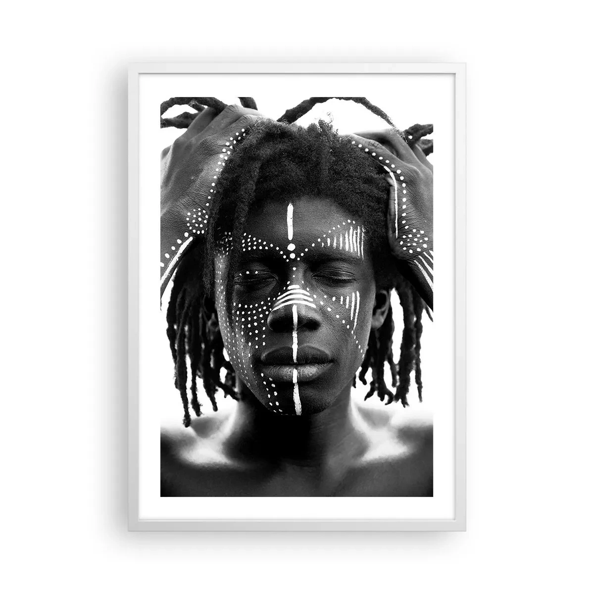 Plakát v bílém rámu - Kde jsi? - 50x70 cm