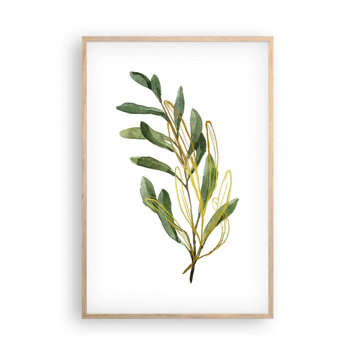 Plakát v rámu světlý dub - Vše, co je dobré - 61x91 cm