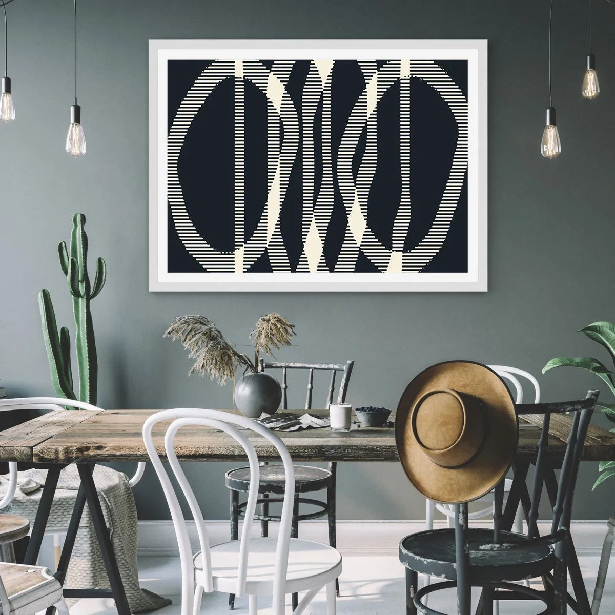 Plakát v bílém rámu - Pokus o prolomení temnoty - 91x61 cm