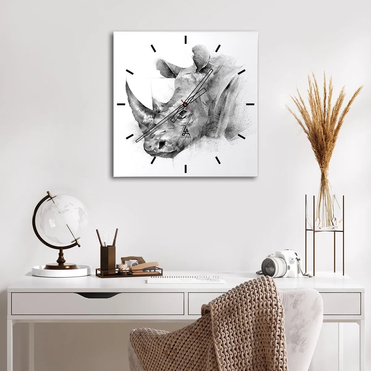 Nástěnné hodiny - Africký portrét - 30x30 cm