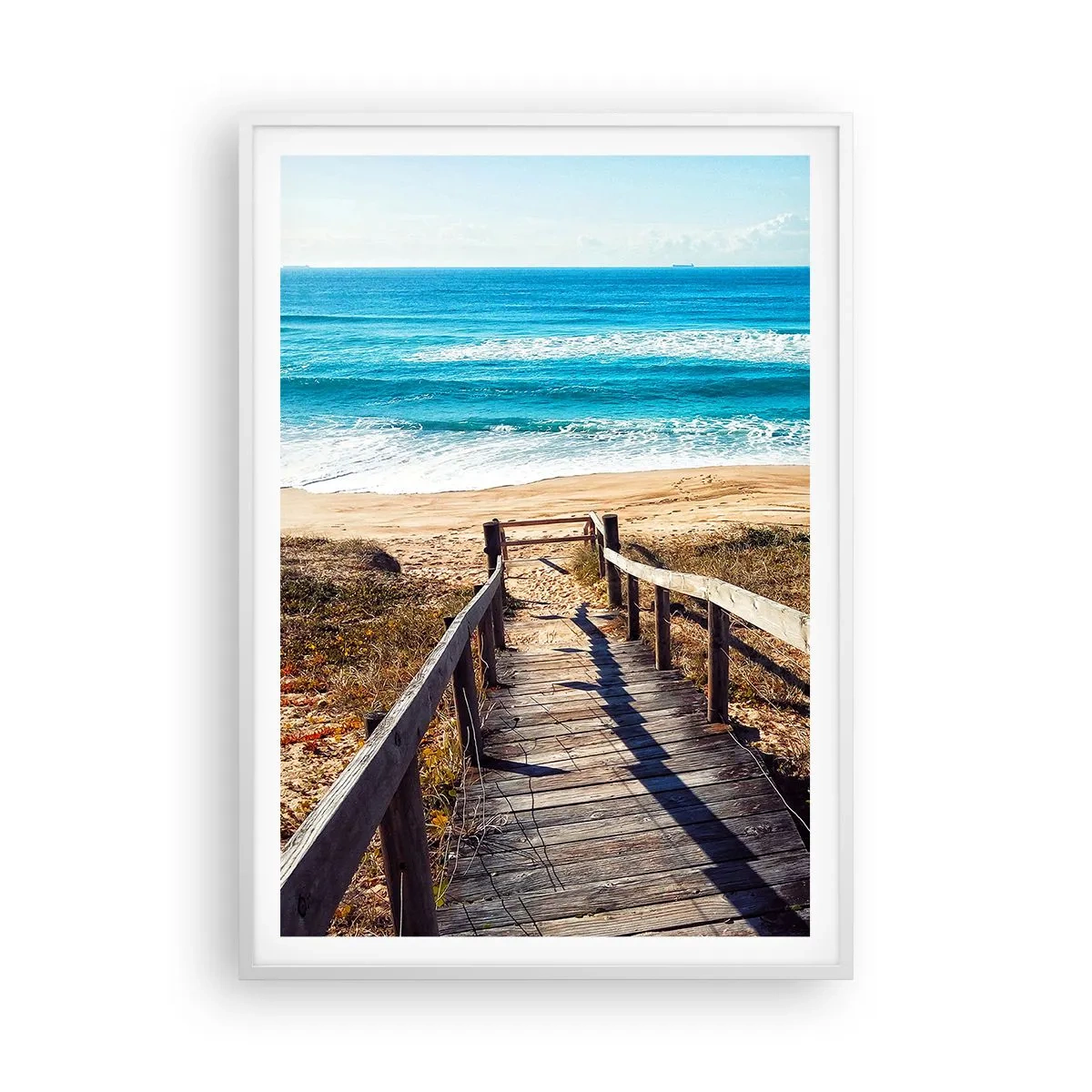 Plakát v bílém rámu - Běž! - 70x100 cm