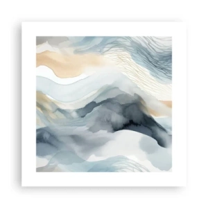 Plakát - Abstrakce sněhu a mlhy - 40x40 cm