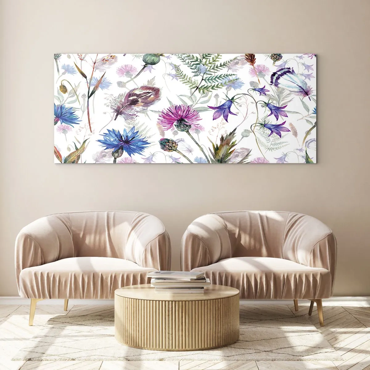 Obraz na skle - Polský herbář - 140x50 cm
