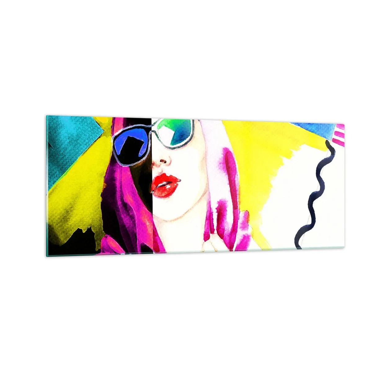Obraz na skle - Nejsem bílá a nejsem černá - 100x40 cm