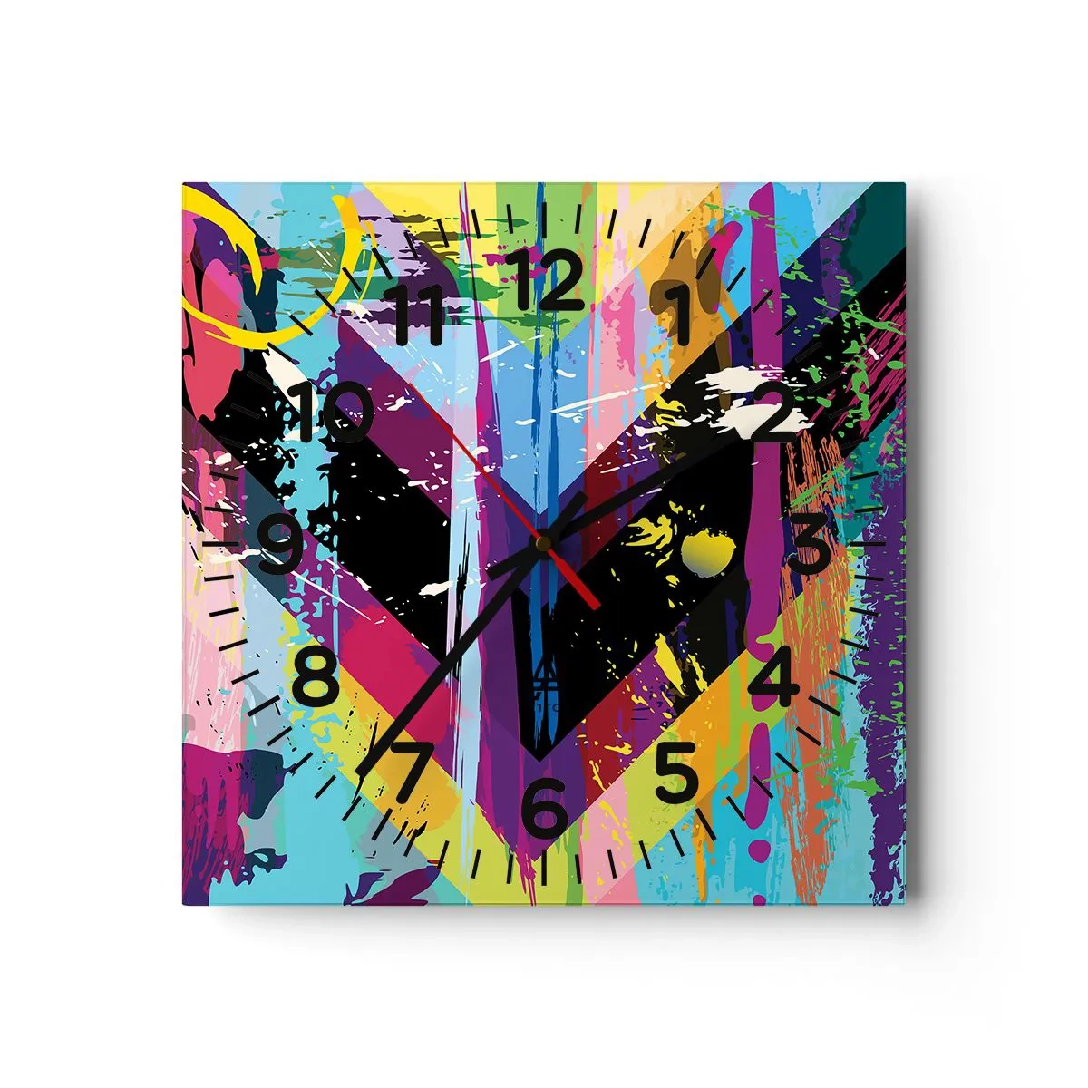 Nástěnné hodiny - Shora dolů - 30x30 cm