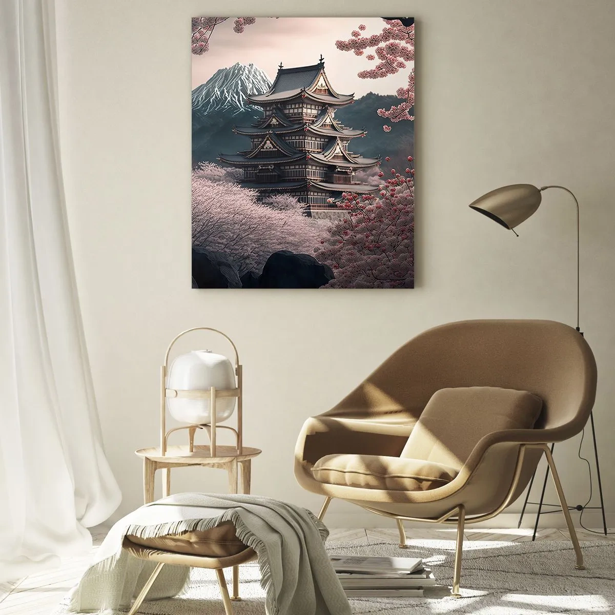 Obraz na skle - Země kvetoucích třešní - 70x100 cm