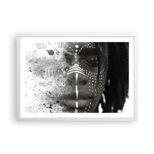 Plakát v bílém rámu - Objev původního ducha - 70x50 cm