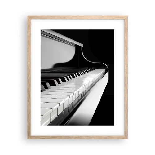 Plakát v rámu světlý dub - Harmonie tvarů a barev - 40x50 cm
