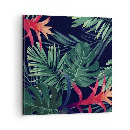 Obraz na plátně - Vzplanout v zeleném - 60x60 cm