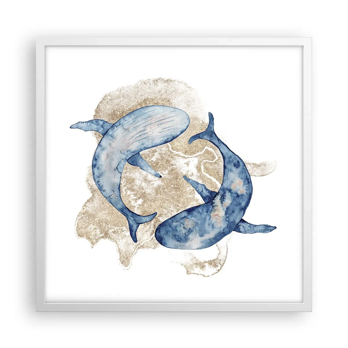 Plakát v bílém rámu - Přátelství nebo láska? - 50x50 cm