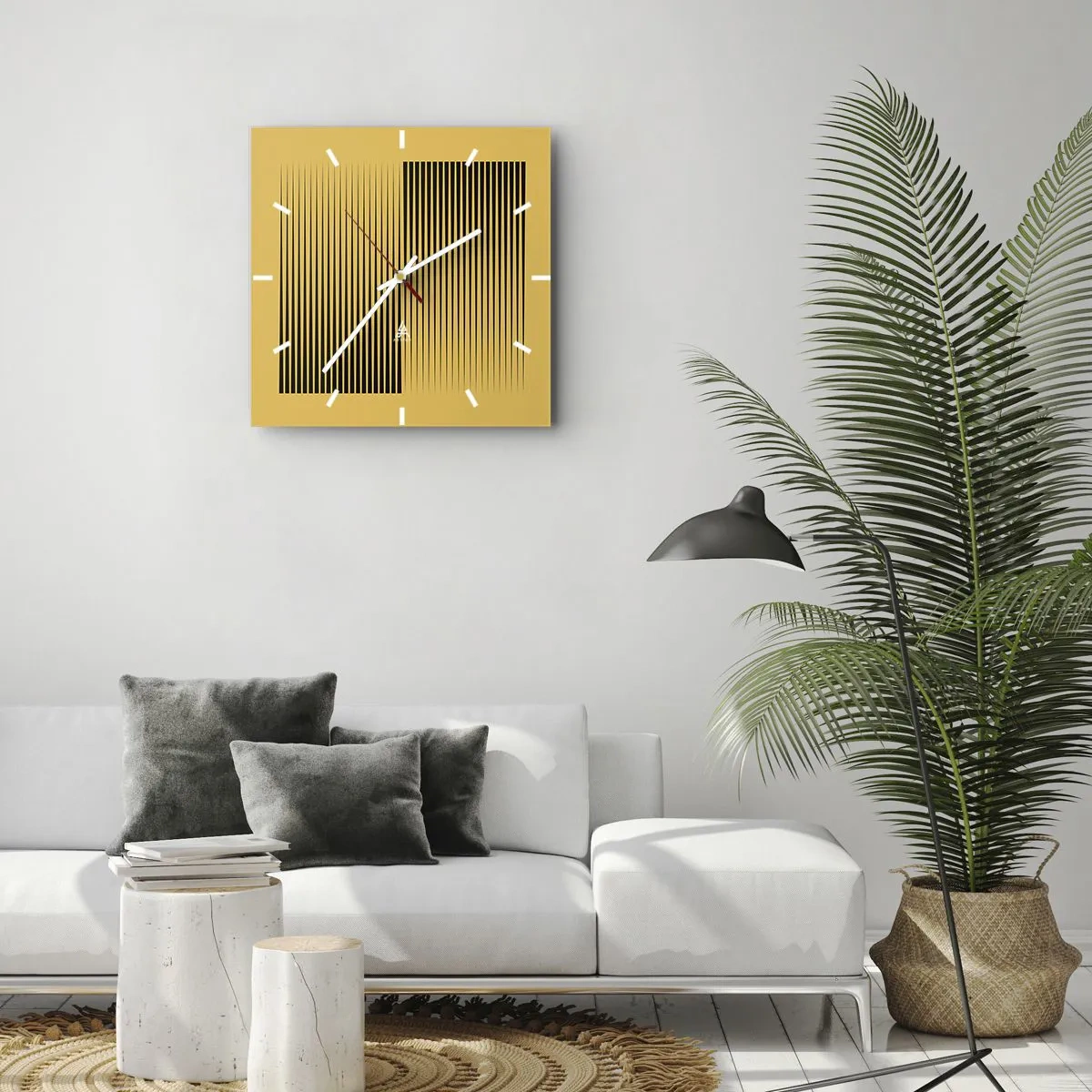 Nástěnné hodiny - Čtverec protikladů - 40x40 cm