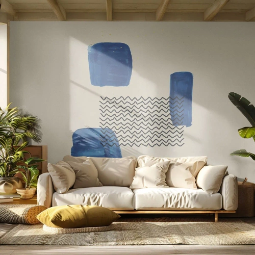 Fototapeta Samolepicí Deluxe Sticker - Abstraktní kvarteto - Abstrakce, Kus, Moderní umění. - 100x70 cm
