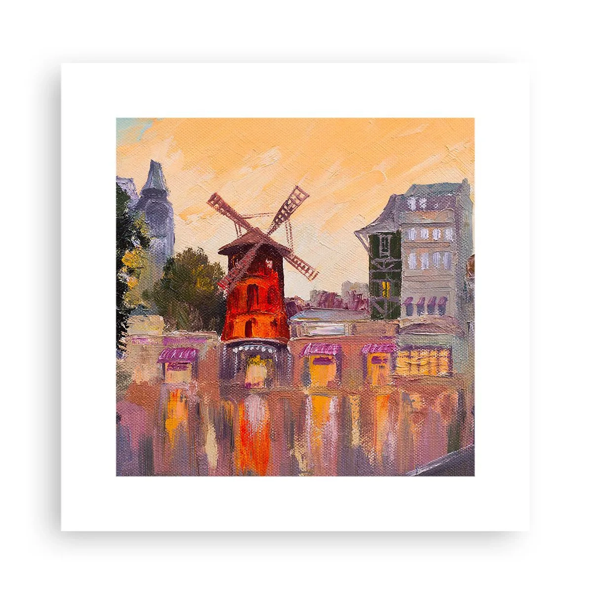 Plakát - Pařížské ikony – Moulin Rouge - 30x30 cm
